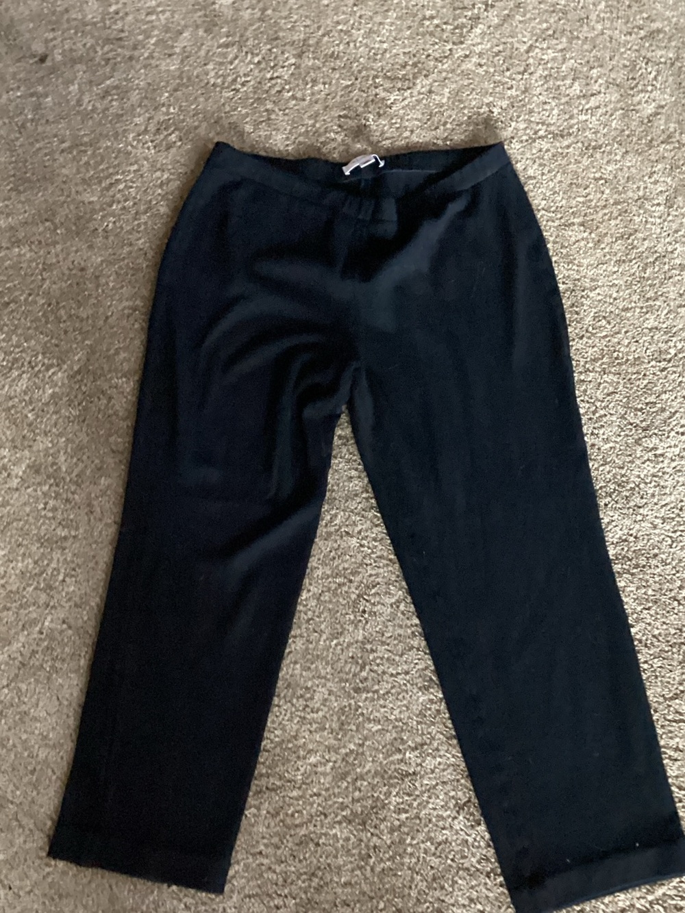 St. John Collection Black Straight-Leg Knit Pants